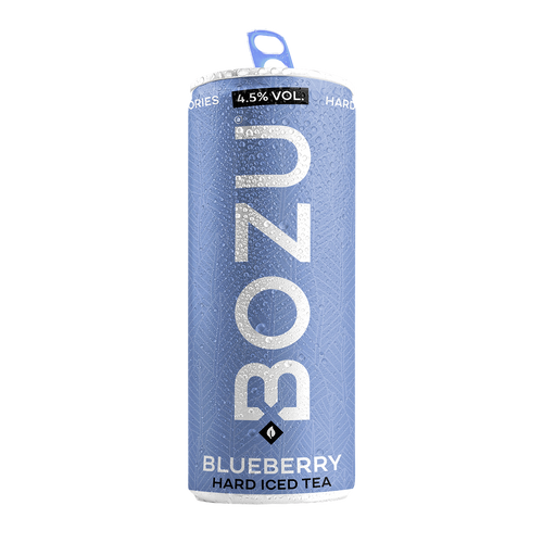 BOZU Hard Iced Tea Blueberry blikje van 250 ml