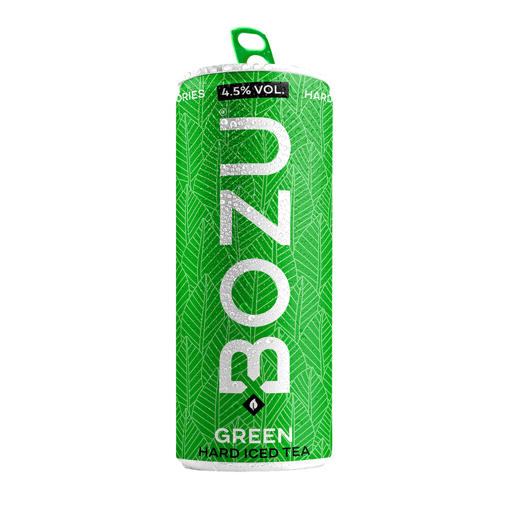 BOZU Hard Iced Tea Green blikje van 250 ml