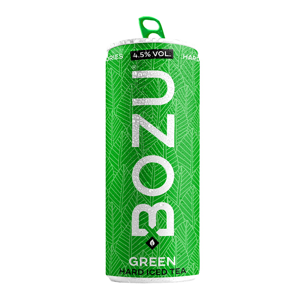 BOZU Hard Iced Tea Green blikje van 250 ml