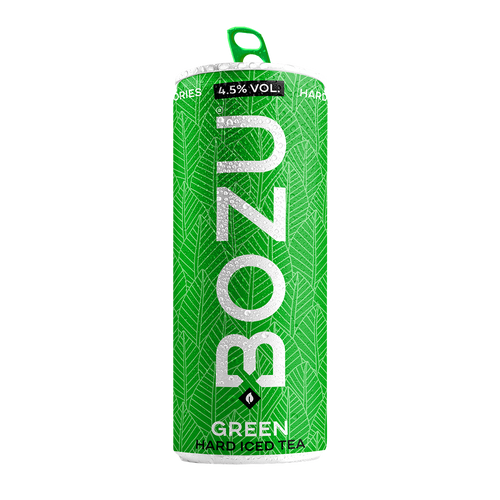 BOZU Hard Iced Tea Green blikje van 250 ml