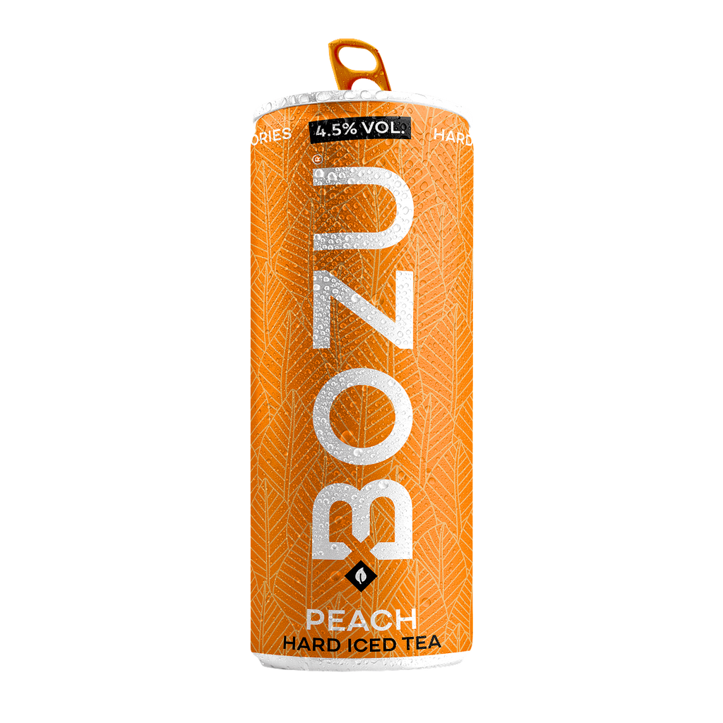 BOZU Hard Iced Tea Peach blikje van 250 ml