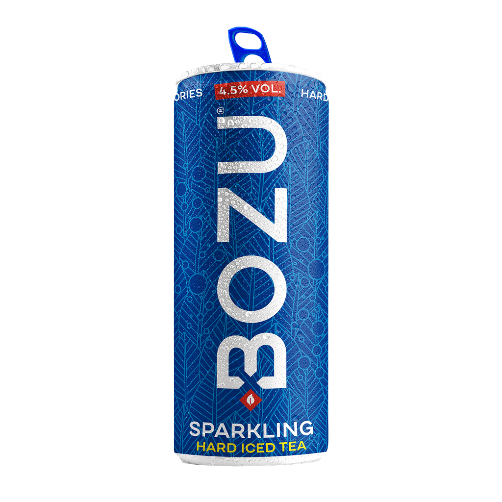 BOZU Hard Iced Tea Sparkling blikje van 250 ml