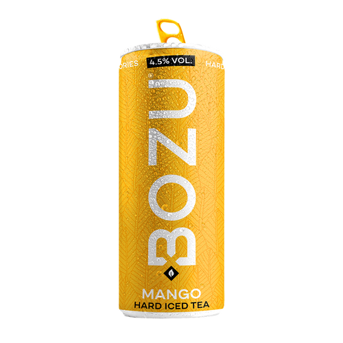 BOZU Hard Iced Tea Mango blikje van 250 ml