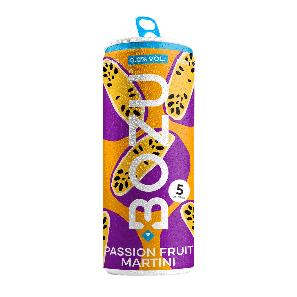 BOZU Passionfruit Martini 0.0% alcoholvrije mocktail in blik