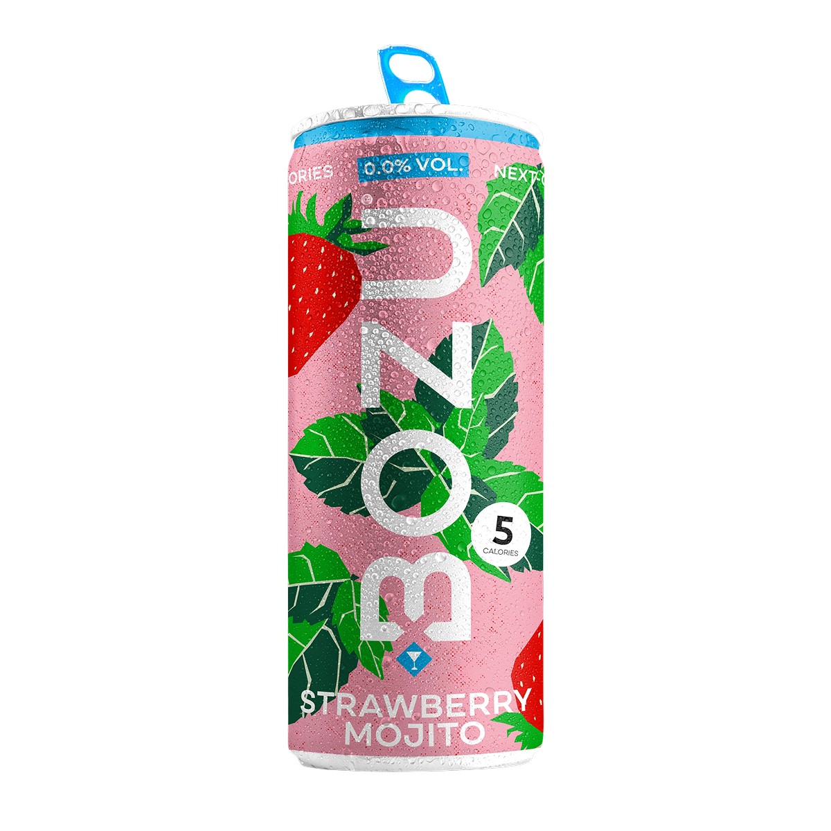 BOZU Strawberry Mojito 0.0% alcoholvrije mocktail in blik
