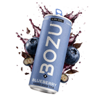 BOZU ice tea blueberry, blikje met bosbessmaak