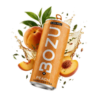 BOZU ice tea peach, blikje met perziksmaak