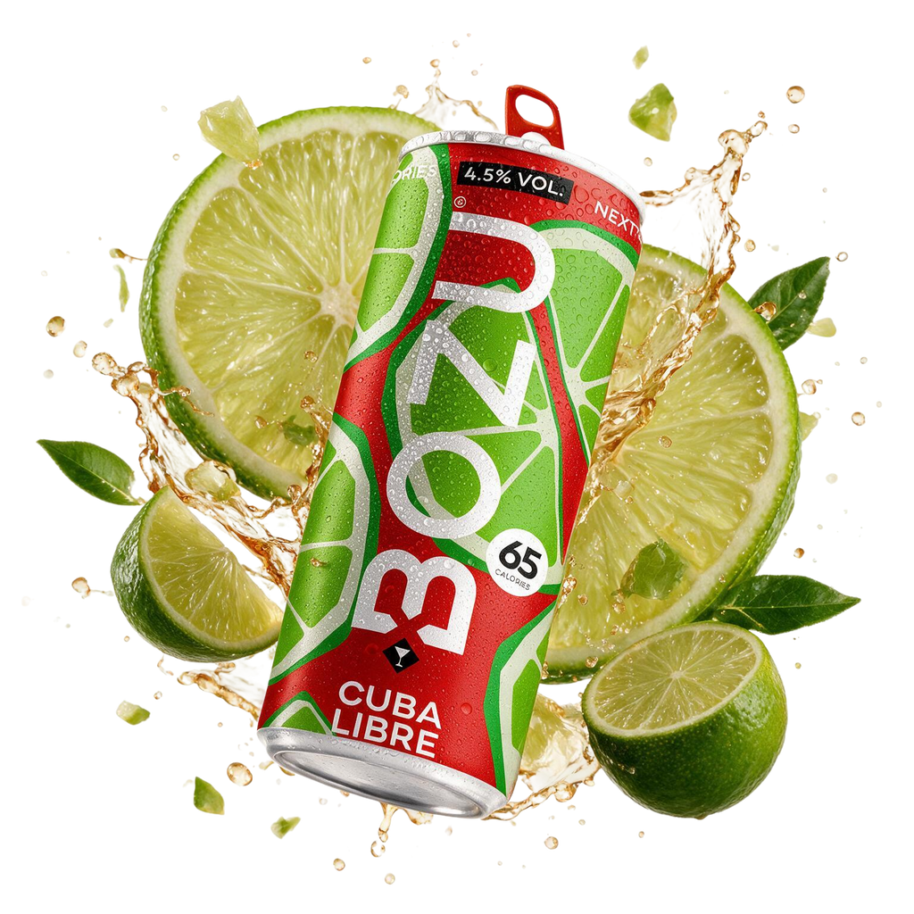 BOZU cuba libre, blikje met cola en limoen