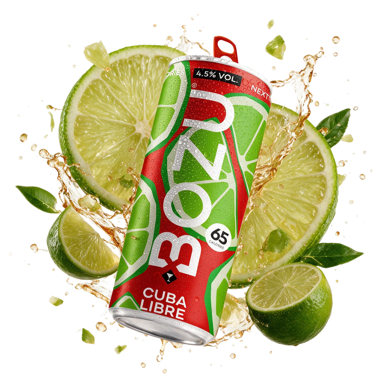 BOZU cuba libre, blikje met cola en limoen