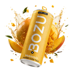 BOZU ice tea mango, blikje met mangosmaak