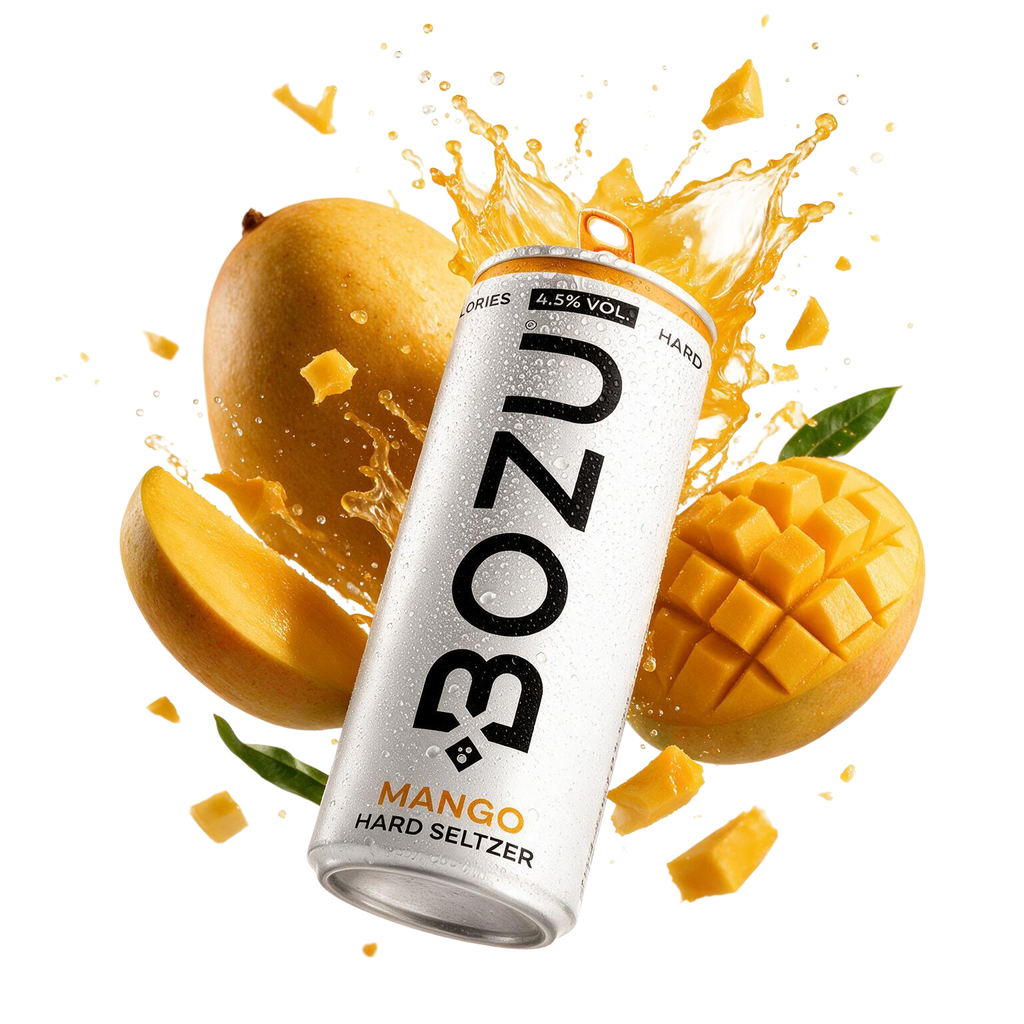 BOZU hard seltzer mango, bruisend blikje