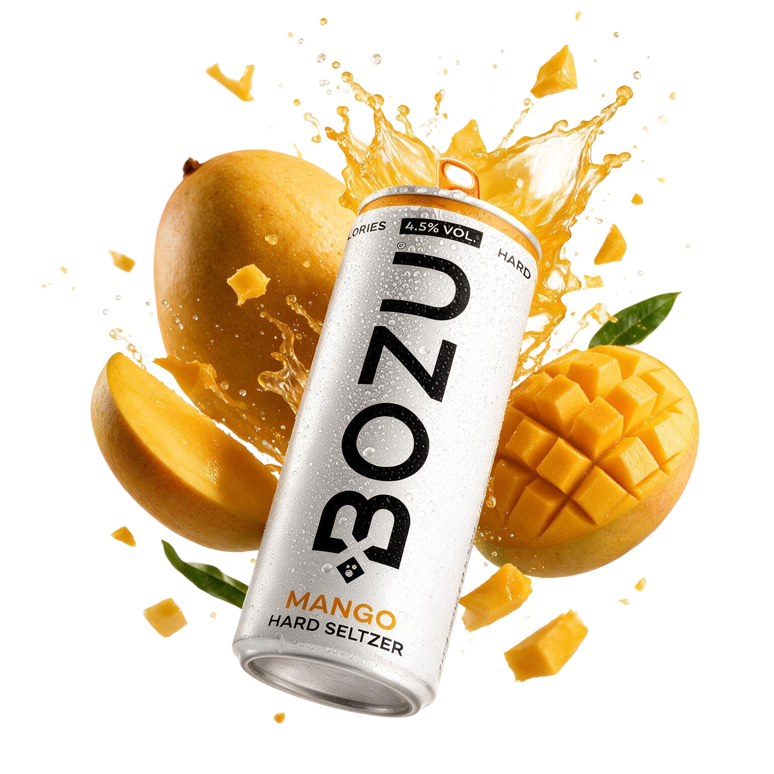 BOZU hard seltzer mango, bruisend blikje